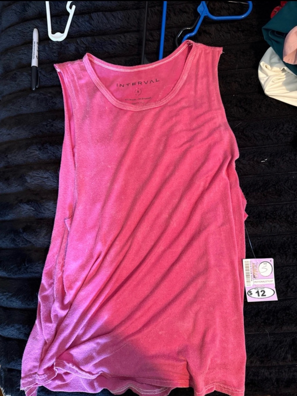 Women's Bright Pink Sleeveless Tank
